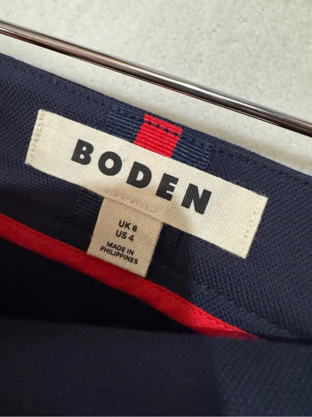 Boden Navy Blue Pleated A-Line Full Midi Skirt Classic Preppy Size 4 Office